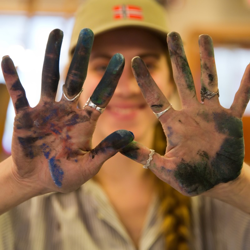 Teacher Training Student Hands